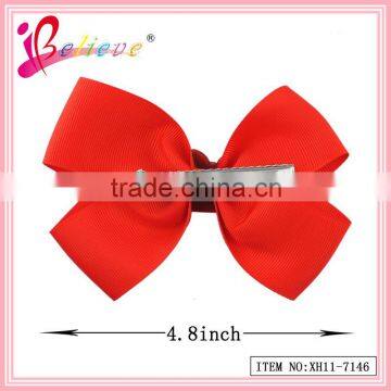 Global Hot Selling Hair Accessories Factory Wholesale Nice Christmas Ribbon Bow Hair Clip for Kids (XH11-7146) photo-3