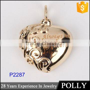 fashion hollow heart pendant 14k gold jewelry christmas best gift