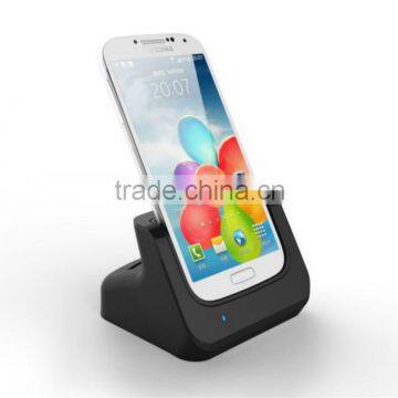 Usb cradle charger for galaxy s4 with detachable plate case and Audio out