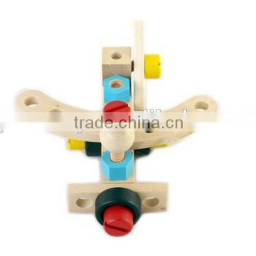 Funny wooden screw assembly toy plane