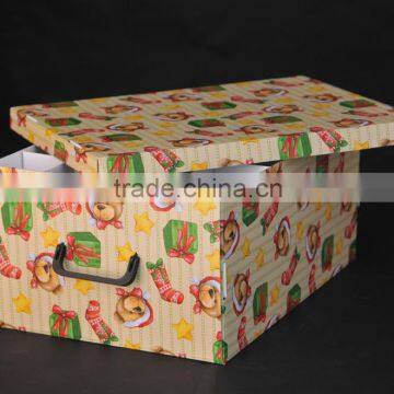 folding strong cardboard handle storage box