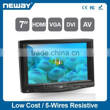 High quality 7 inch VGA DVI HD input lcd tft monitor