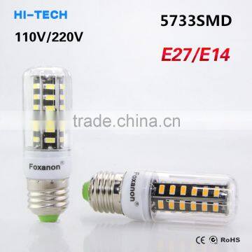 2015 SMD5733 E27 Lampada LED Lamp E14 220V Ampoule LED Bulb E27 110V 127V 30-136LED Luz Bombillas LED Light Lamparas Spotlight