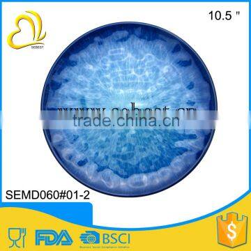 best selling blue ocean design 10.5" dinner plate melamine products