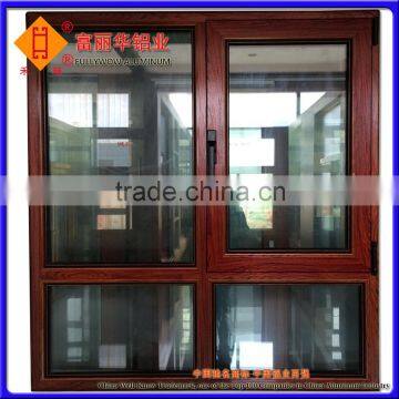 Customized Casement and Sliding Aluminum Window and Door with Wood Grain Surface Treatment