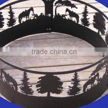 tree and house logo fire rings