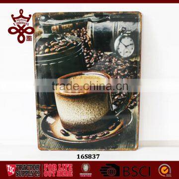 Vintage Wall Decor Coffee Theme Tin Poster 20X30CM Shabby Chic Metal Plaque photo-3