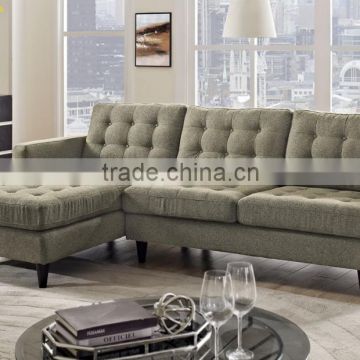 Fresh green fabric living room sofa set with buttons XYN2060