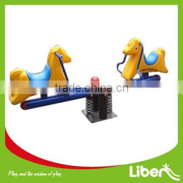 Outdoor Plastic Kids Seesaw with galvannized steel for sale (LE.QB.072)