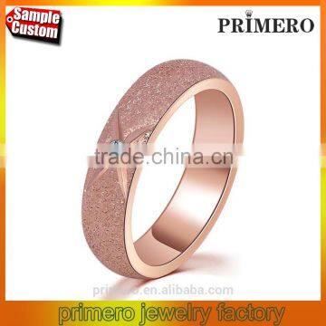 Korean fashion ladies tail ring finger titanium steel rose gold plated wedding for women