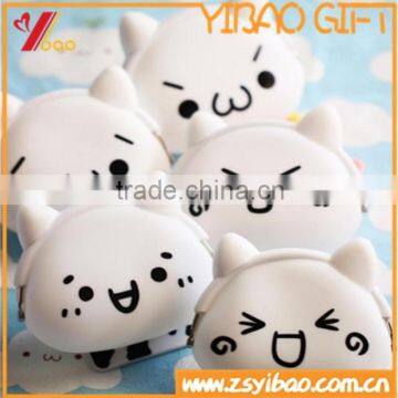 Cute face silicone coin purse