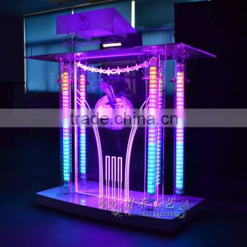 cheap dj light with LED lights, bar table for bar, dj equipment