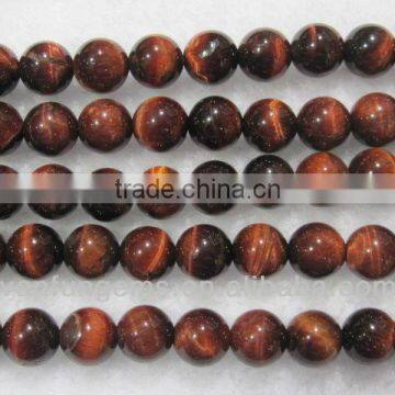 Wholesale natural polish Red Tigereye round beads for jewelry