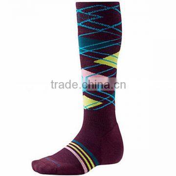 Mature high quality custom merino wool plaids socks