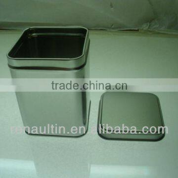 tea tin box; chinese tea tin box with stack on the lid