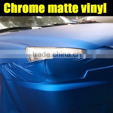 Factory Supply Car Chrome Wrap Sticker Matte Chrome Vinyl 1.52*30m