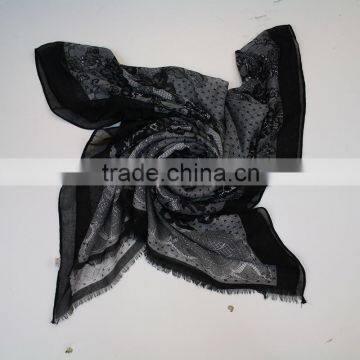 Korean Fashion Flower Printing Scarf OEM Scarves photo-3
