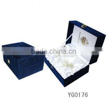 2014 Beautiful jewelry blue pu gift box