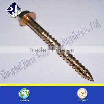 wood screw with flange yellow zinc with TS16949 ISO9001