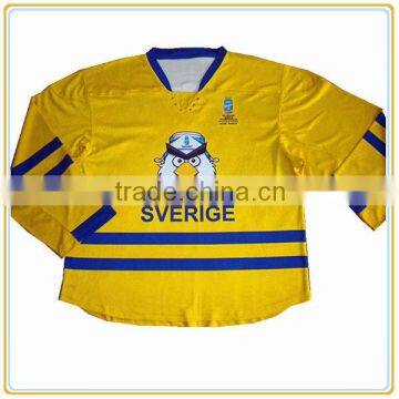 Cut sew custom full dye sublimation print ice hockey jerseys