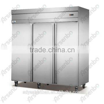 3 doors stainless steel commercial refrigerator/1600L kitchen deeep freezer