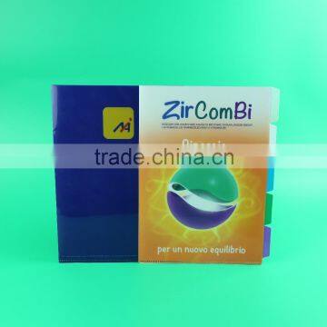 Professional Custom-made Multipage Folder, A4 pp File Bag for Paper File, L Shape Folder With Individual Tabs photo-2