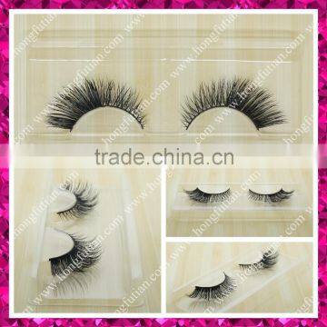 High quality mink fur eyelashes in customized packaging