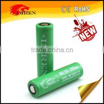 Factory price!IMREN 18650 2800mah 35A 18650 rechargeable battery imren for MOD