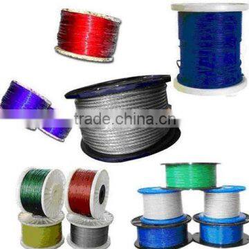 Colorful Coated galvanized Steel Wire Rope/ Steel Cable