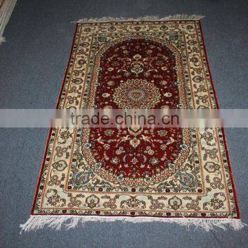 turkish prayer rug crimson handmade silk carpets hand knotted pure silk rug