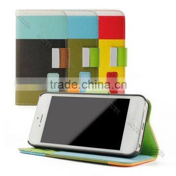 Colorful Wallet Flip Cell Phone Case for iPhone 5/5s