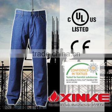 Oil resistant blue wear mens cargo work/workwear trousers jeans with side pockets                        
                                                Quality Choice