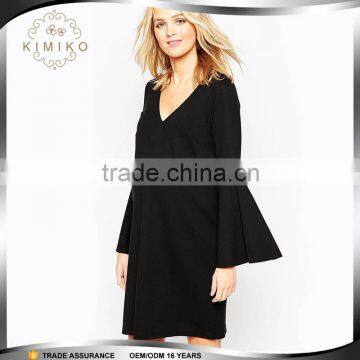 Woman Apparel Elegant Maternity Dress Flare Sleeve