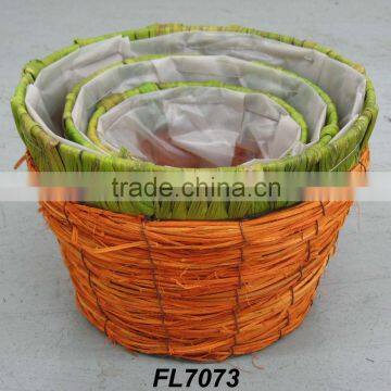 Orange Colour Flower Pot Basket