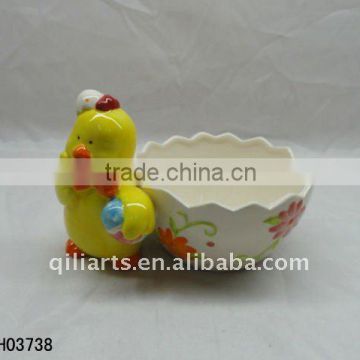 Easter chicken ceramic gift candy bowls