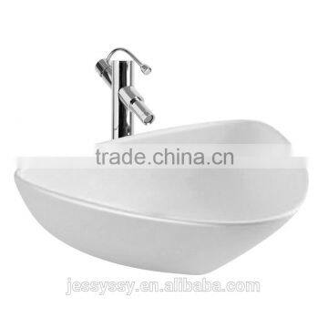 Italian hotel white porcelain corner art wash basin S39