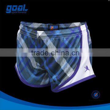 Fashion design school custom ladies sport running shorts