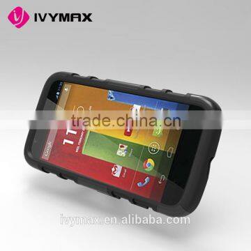 GuangZhou Manufacturer Wholesale Custom Cheap pc Silicone Heavy Duty Hybrid Armor Kickstand Phone Case for Motorola Moto G Quality Choice photo-3