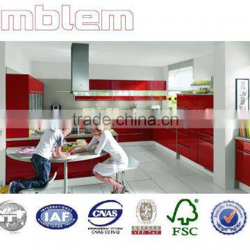 Ferrari red lacquer kitchen cabinet