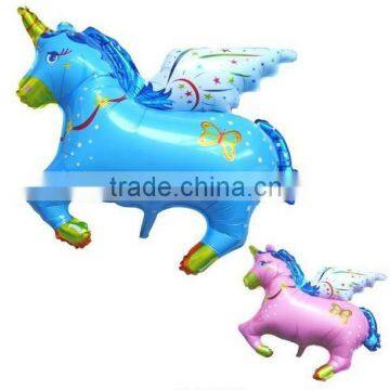 Large Size Flying Horse Shape Aluminium Foil Balloon 88*81cm