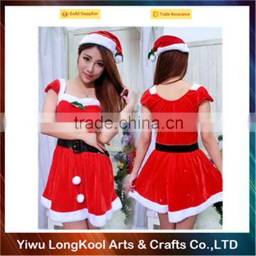 2016 Low MOQ cheap cosplay costume Christmas sexy costume for sale