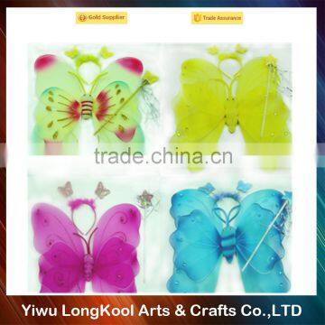 New fashion colorful cheap butterfly wings christmas fairy wings for girls