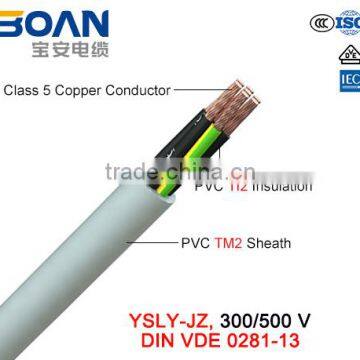 Ysly-Jz Control Cable 300/500V Flexible Cu/PVC/PVC (VDE 0281-13)