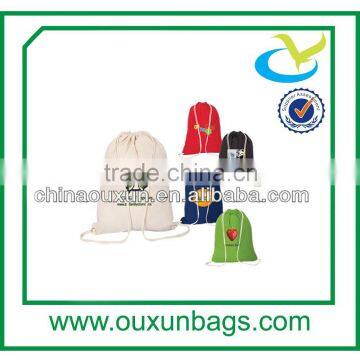 Hot sale sport recycled cotton drawstringbag