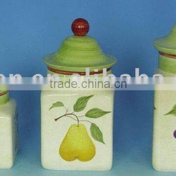 ceramic canister set, ceramic cookie jar