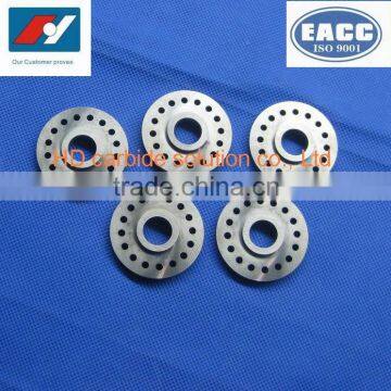 Cemented carbide seal rings with hole for oil and gas industry