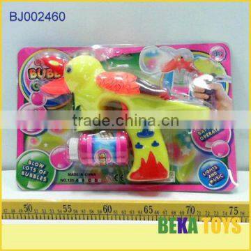 Hot sale battery operated summer bubble toy gun plastic bird bubble gun