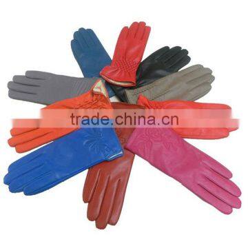 Fashion ladies fake PU leather glove factory