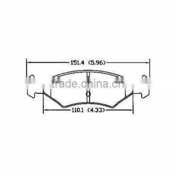 D766 OE 0K2A2-33-23Z for KIA fronts disc brake pad