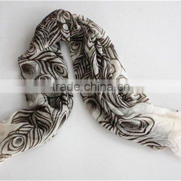 Peacock Printed Square Modal Scarf photo-3
